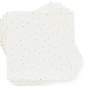 Sugar Paper Gold Polka Dot + Candy Cane Paper Cocktail Napkins